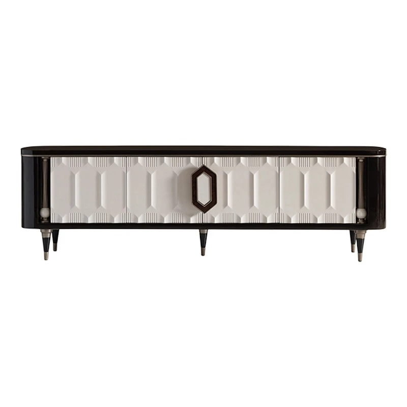 American light luxury paint TV cabinet villa living room advanced decorative cabinet modern household storage floor side cabinet