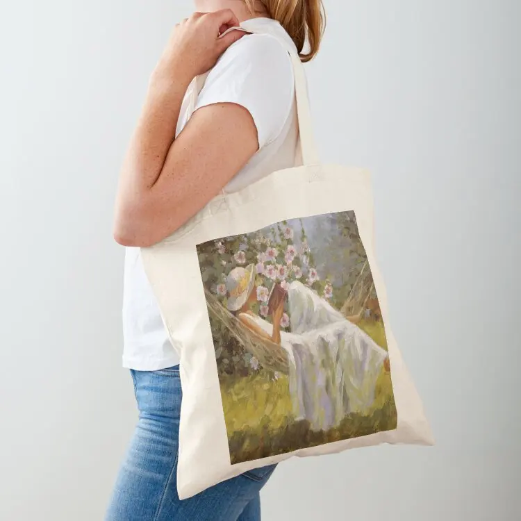 

In A World Of Her Own Tote Bag woman shopping bag eco pack canvas shopping bag hand