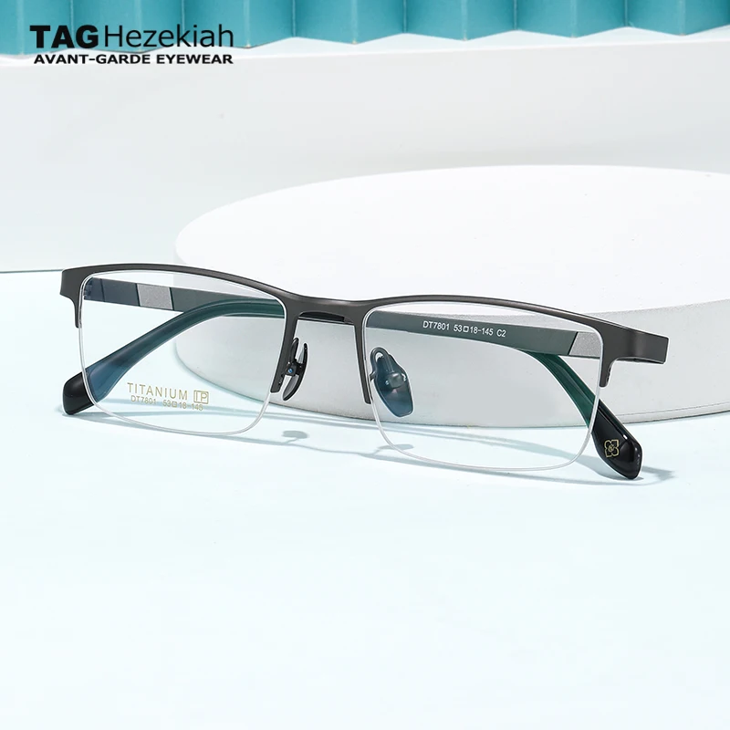 

2025 Glasses Frame Men Retro Designer Titanium Eyeglasses DT7801 Vintage Luxury Brand Computer Women Fashion Eyewear spectacle
