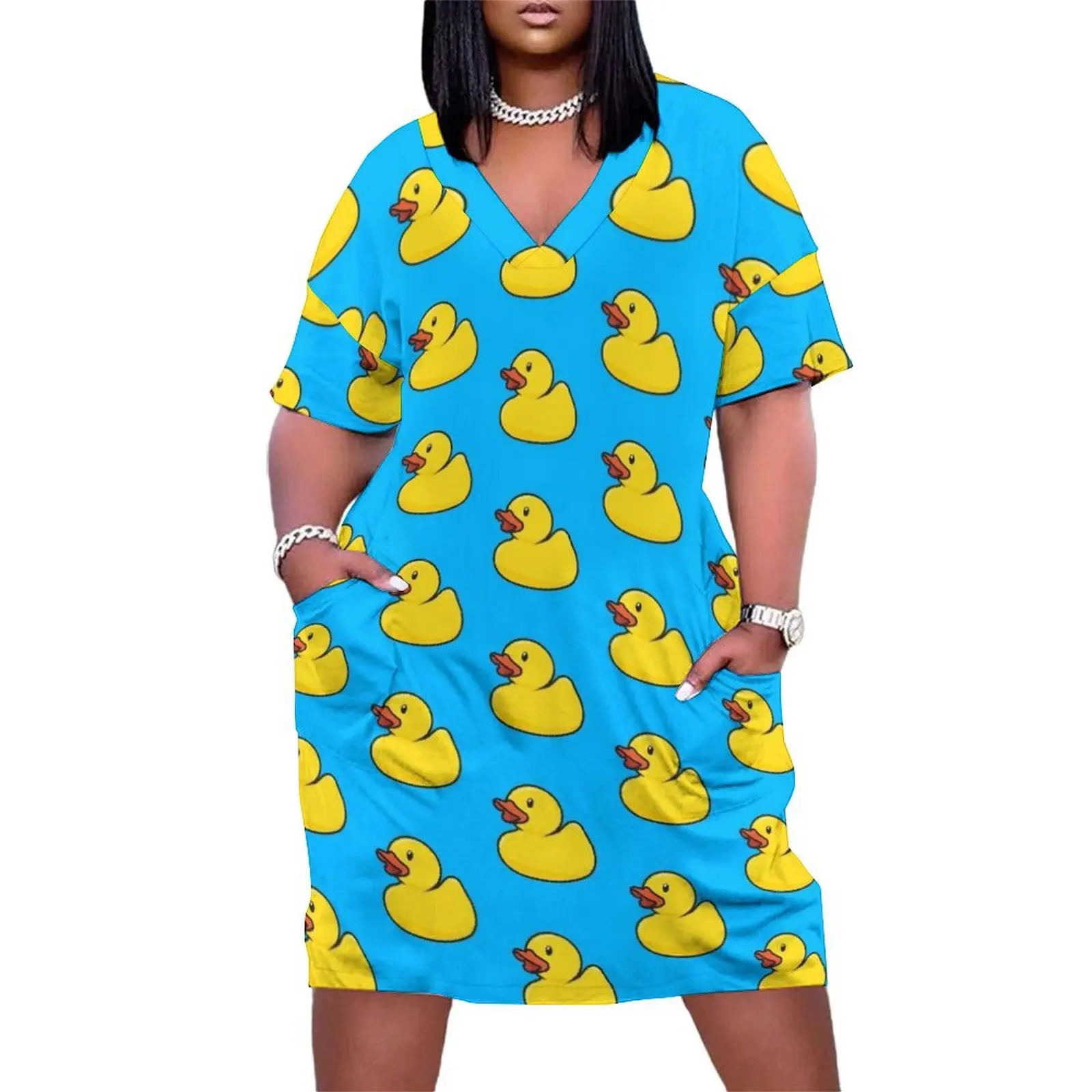 

Rubber Duck Loose Pocket Dress Women"s long dress elegant women"s dresses sale Women"s summer skirt