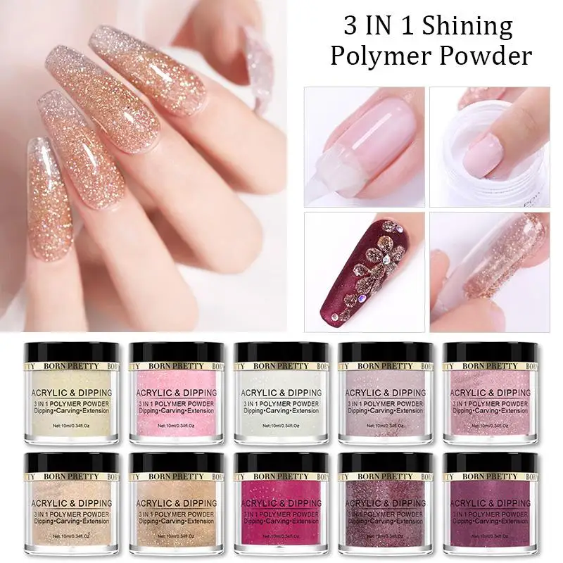 

BORN PRETTY Dipping Nail Powder Nail Supplies For Professionals 10ml Nails Products DIY Longer lasting Nail Powders Nail Art