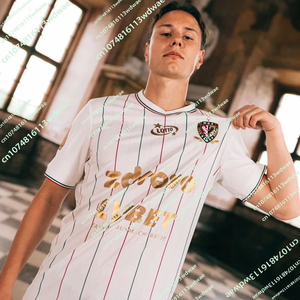 New Arrivals Poland Śląsk Wrocła Football Jersey 27/26 Breathable Polish Mens TShirt 3D KID Sports Family Fans Footy Jersey