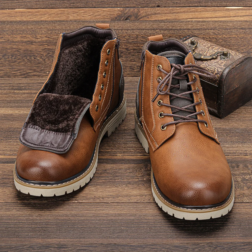 Men's Boots Retro Brushed Ankle Boots Men's Shoes Large Autumn and Winter Men's Boots Walking Shoes Women 2023 Shoes for Men