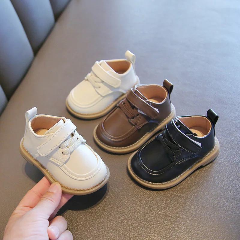 0-3 Years Children Oxfords Toddler Soft PU Leather Shoes Little Boys Girls Casual Shoes For Baby Beige, Black, Brown