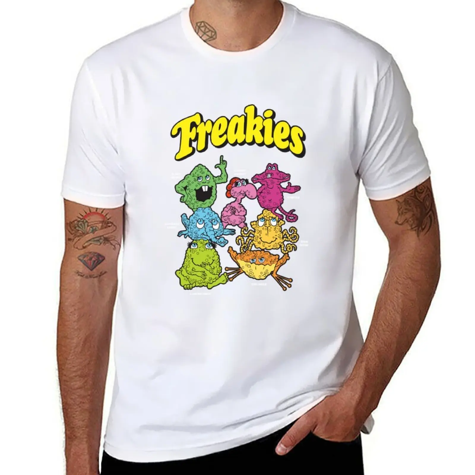 Freakies Cereal Dark T-Shirt Summer Holiday Casual Tee