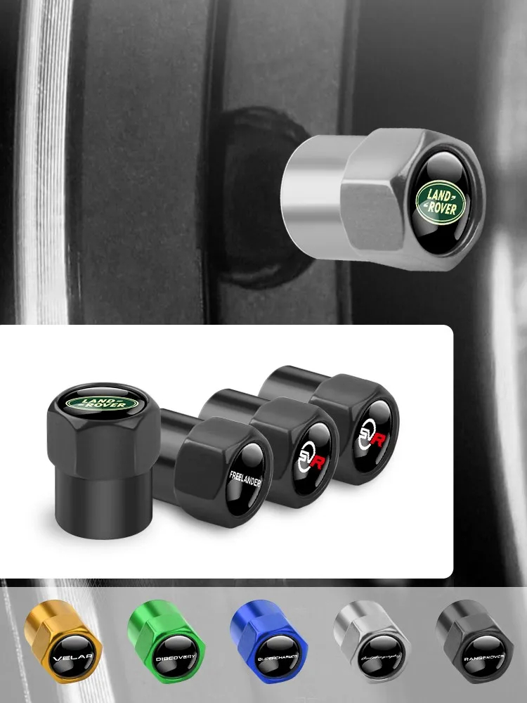 AliExpress 4pcs Car Wheel Tire Valve Caps Tyre Rim Stem Cover Moto Truck Bike For Land Rover SVR Velar Range Rover Evoque Vogue Discovery 3