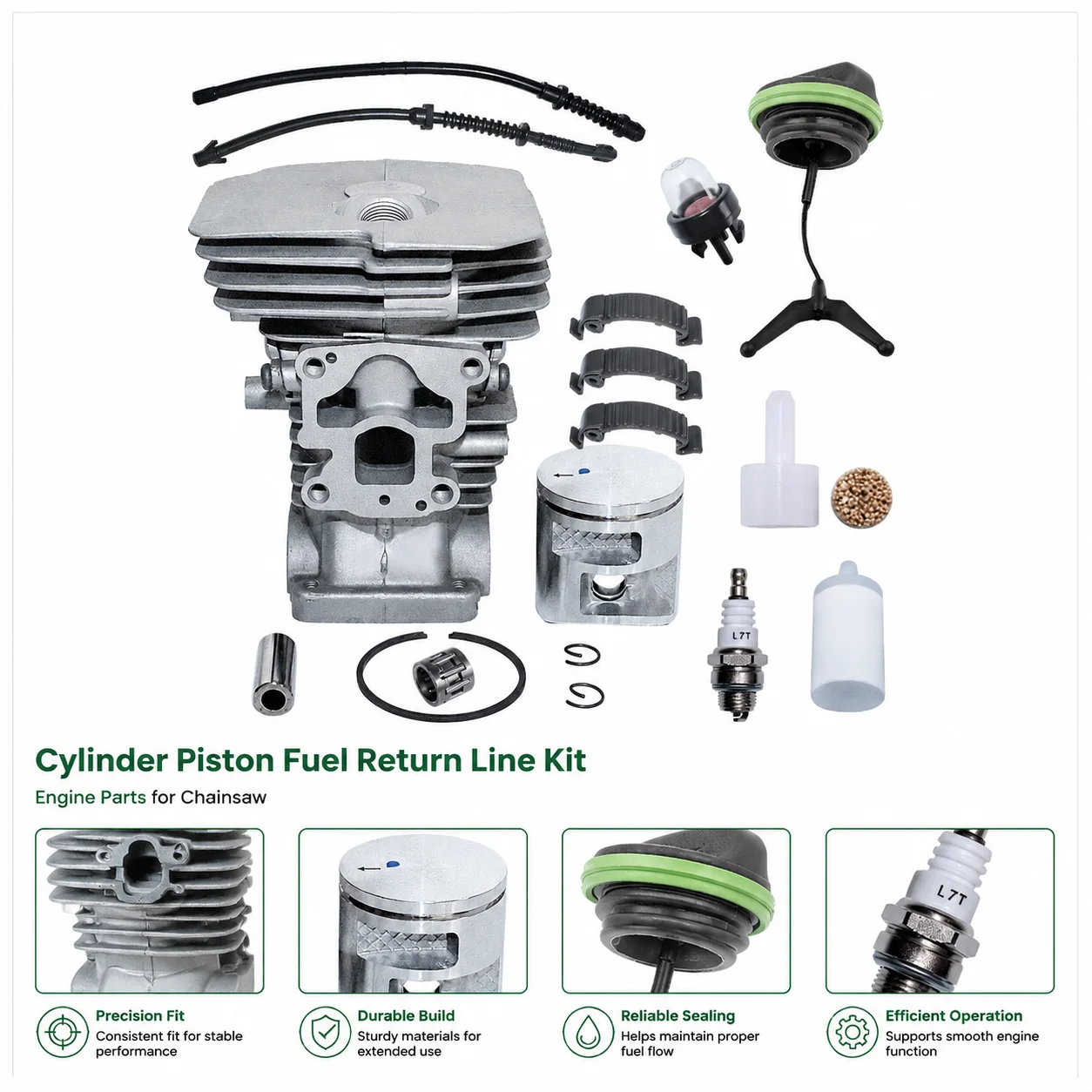 41mm Cylinder Piston Kit with  - огляд і ціна Husqvarna Chainsaw 440