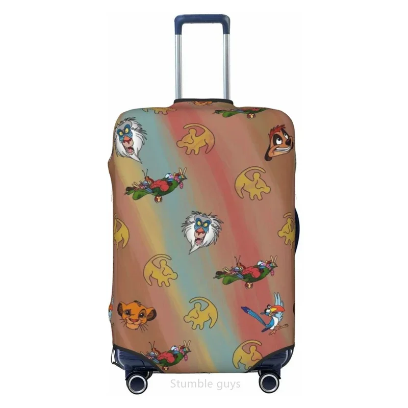 High Elasticity Suitcase Cover Lionkings Pattern Fits 18-32 Inch Luggage Durable Washable Dustproof For Airplane & Road Trips