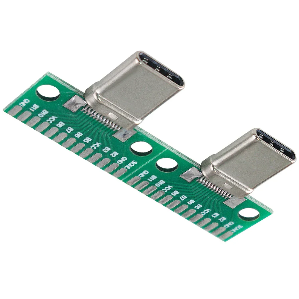 2 STKS USB 3.1 Type-C Connector Stekker Bakje Adapter Type C Test PCB Board Universele Board