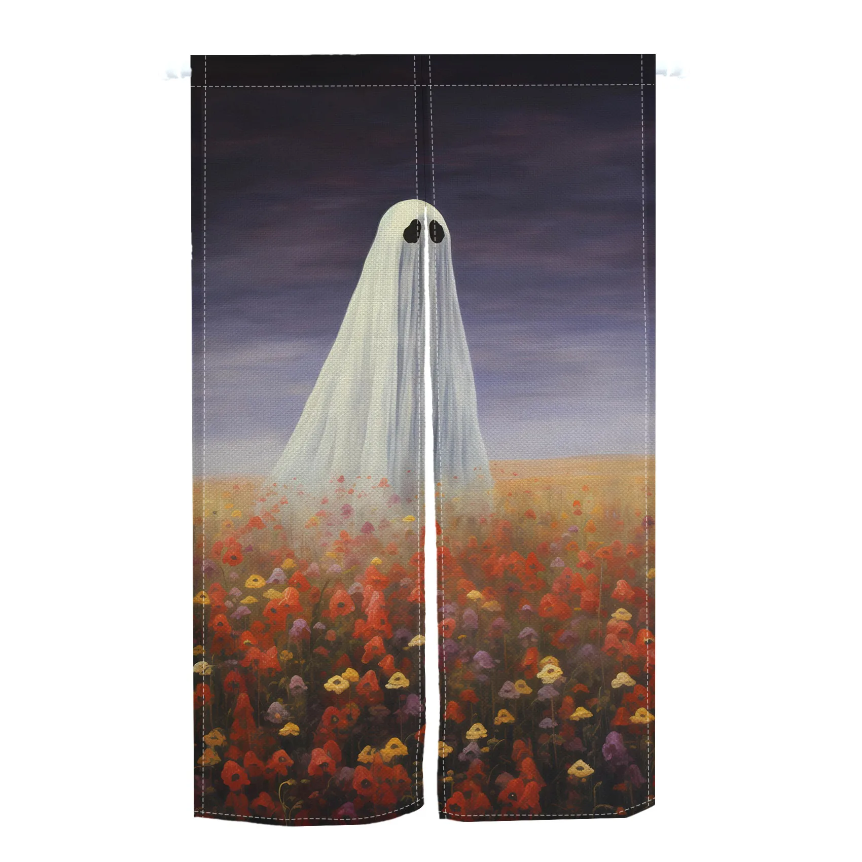 هالوين الديكور الكتان ستائر الباب اليابانية شبح الغراب غرفة الطعام التقسيم المنزل الحمام مدخل الفيلكرو ستائر الباب #3