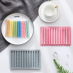 Multifunctional Long Stick Modeling Silicone Mold, Energy Cheese Stick, Cake Mold, Baking Accessories, 12 with 3 Different Forms