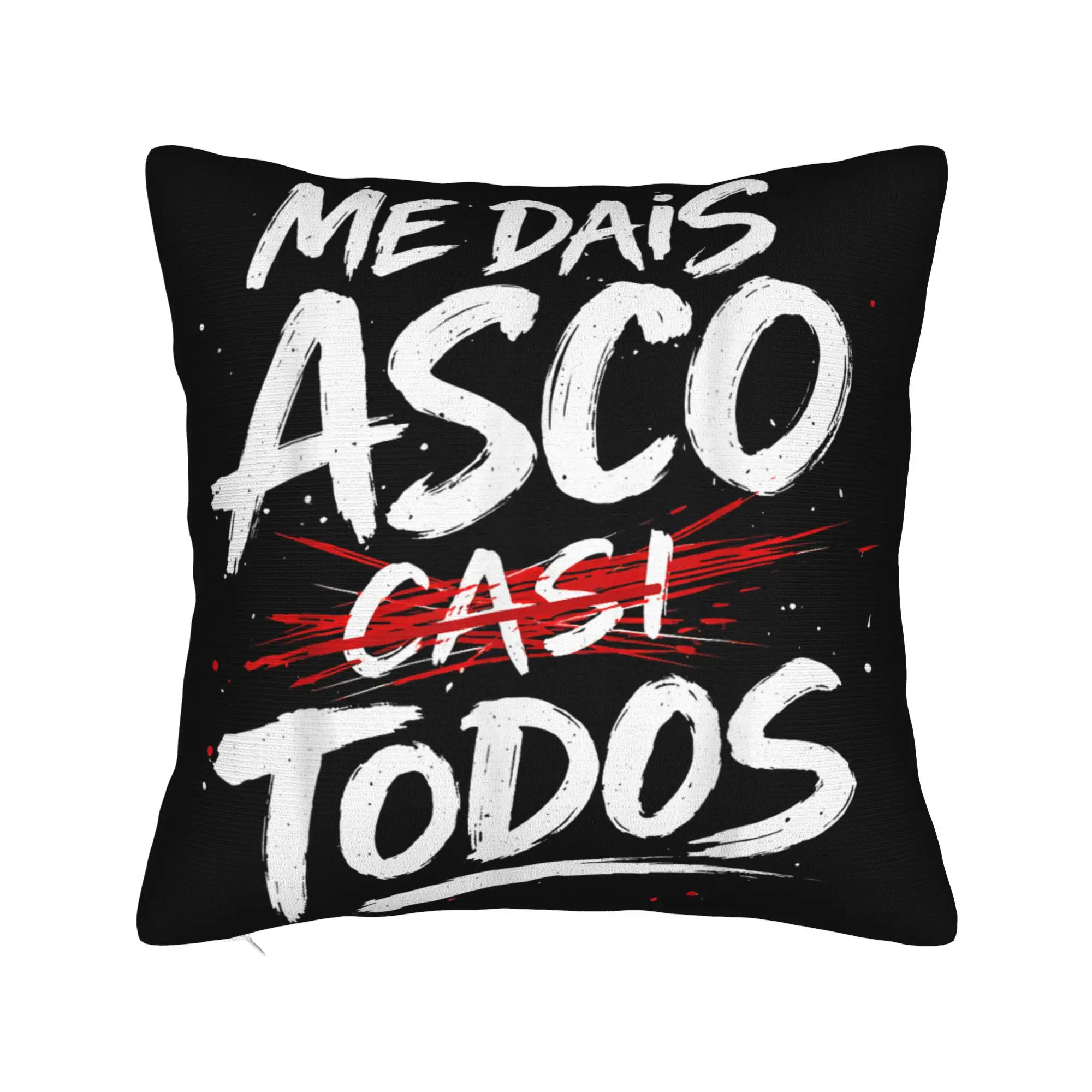 Декоративные наволочки и чехлы для подушек с принтом Me Dais Asco Casi Todos, для дома, разных размеров