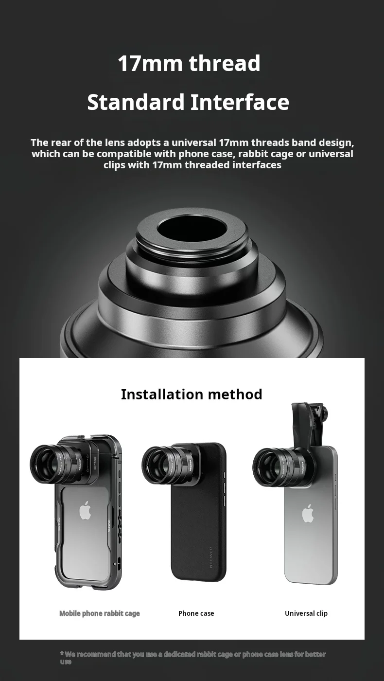 NEEWER عدسة المقربة 2X التكبير عدسة ماكرو خارجية آيفون فيفو Xiaomi oppo سامسونج عدسة الهاتف المحمول