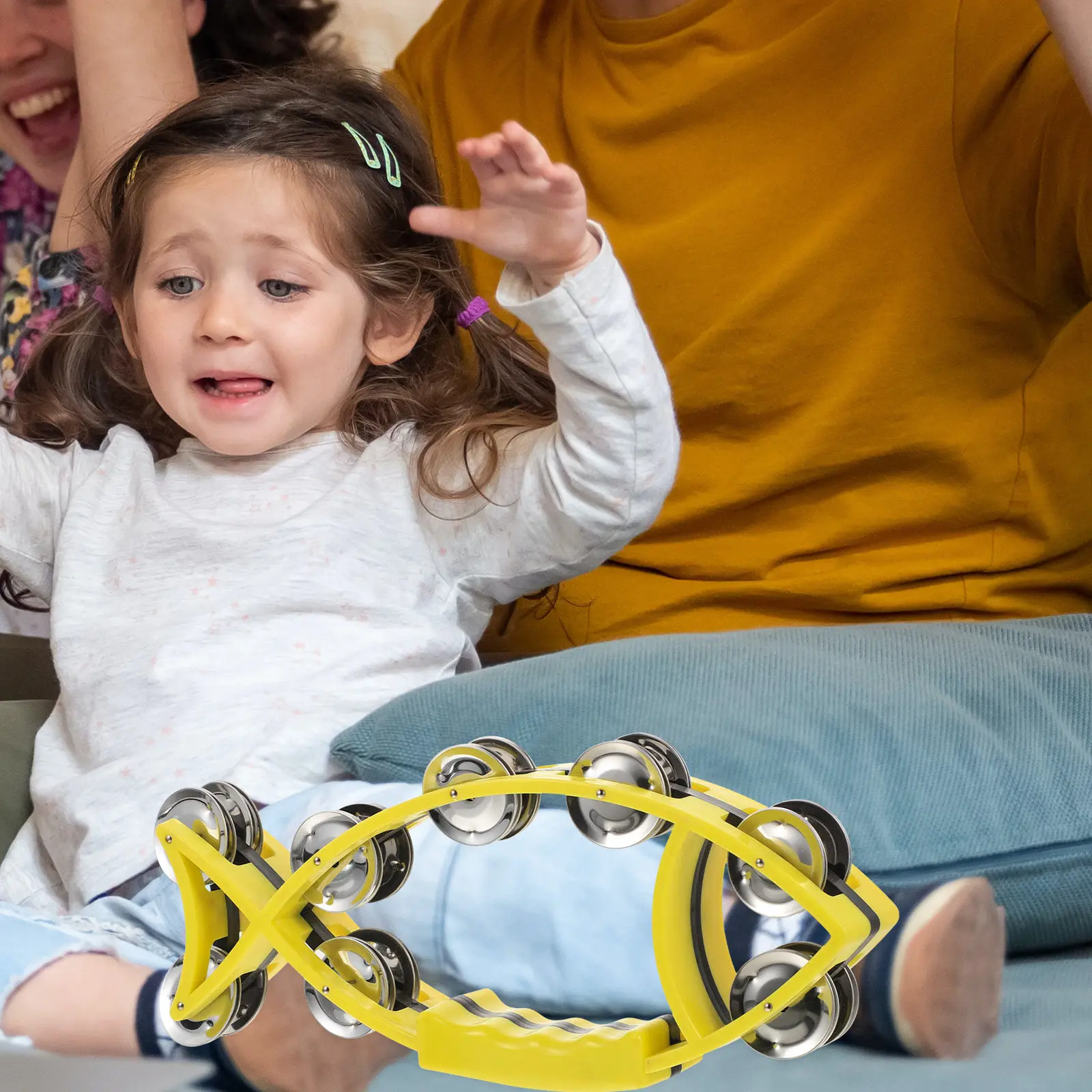 

Ручной тамбурин из высококачественного пластика и металла, яркий звук, ударный инструмент для детей и взрослых, портативный, для вечеринок и сценических выступлений