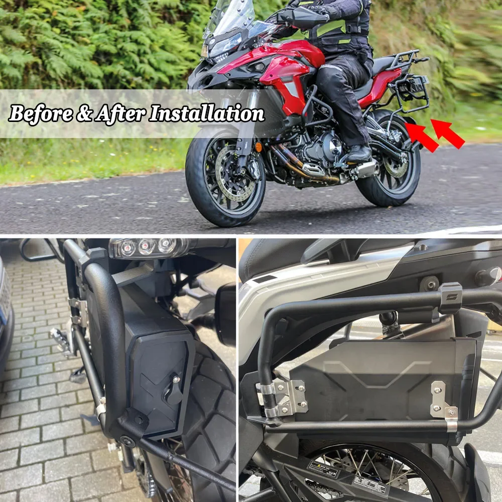 For Benelli TRK502 TRK502X TRK 502 X Motorcycle Storage Case Side Bracket Tool Box 5L Accessories Decorative Plastic Box Toolbox