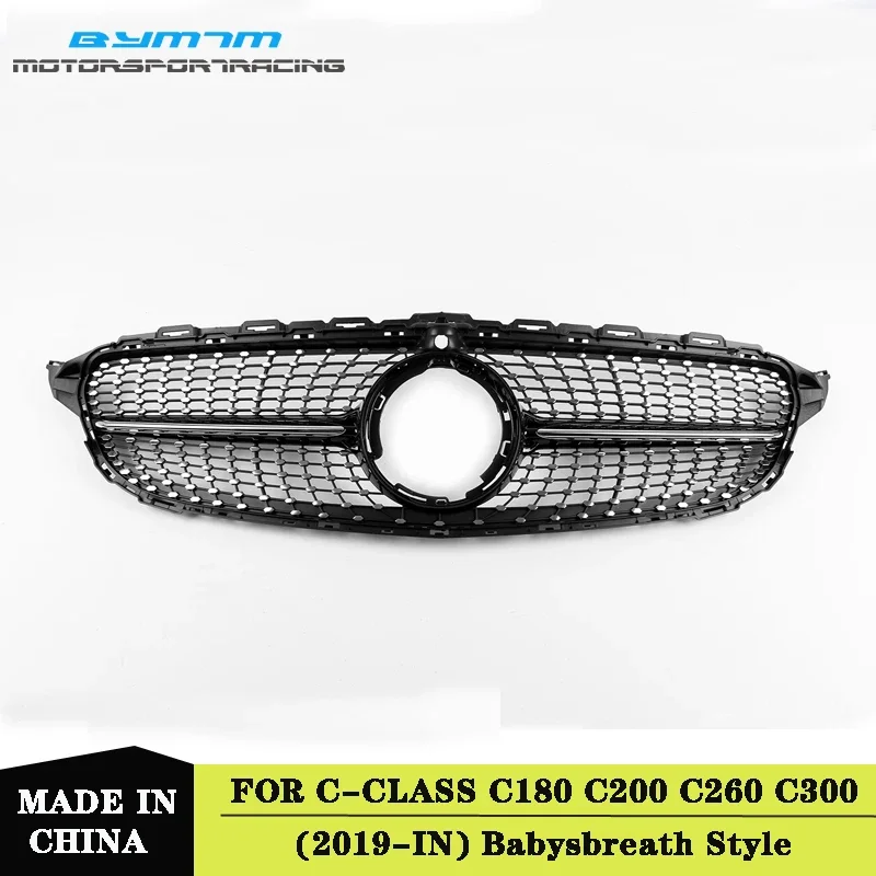 

Babysbreath Style Front Bumper ABS Racing Grille For Benz W205 C180 C200 C260 C300 2019+