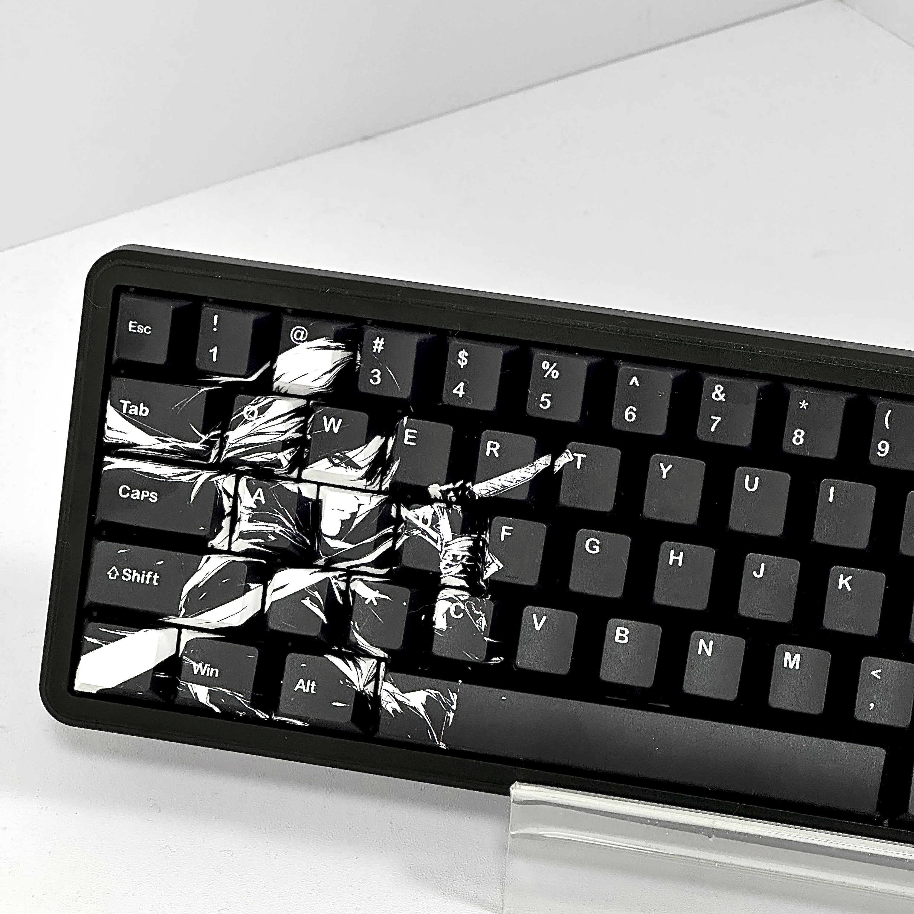 

Black keycaps, factory height adaptable 60/63/64/68 magnetic axis keyboard sublimation PBT keycaps