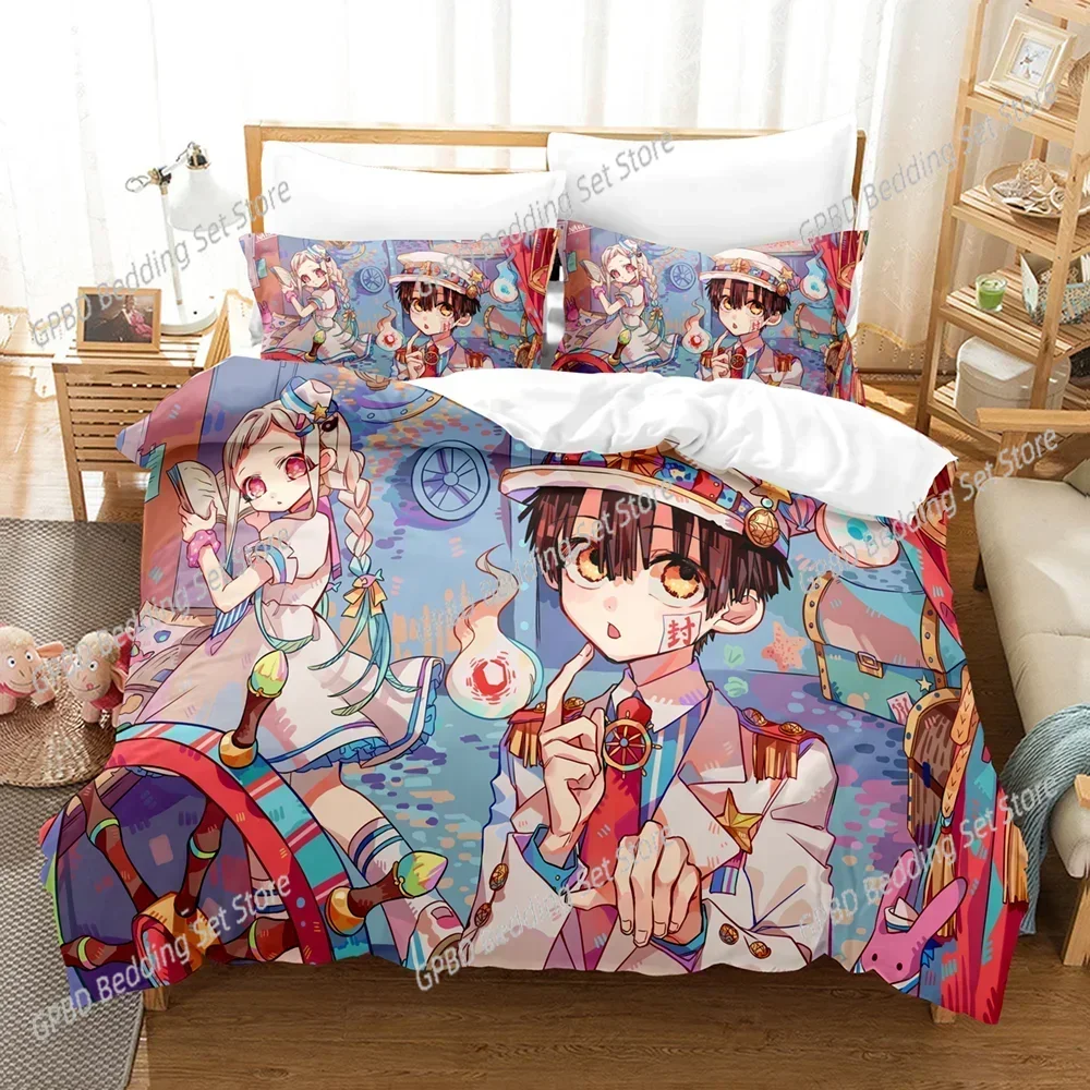 Anime Toilet bound Hanako kun Comfortable Duvet Quilt Cover Pillowcase Bedding Set Children Bedroom Decoration Home Textile