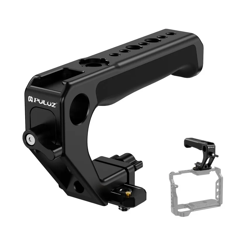 

Double-thread Metal Quick Release Top Handle with Cold Shoe for Camera Cage Stabilizer