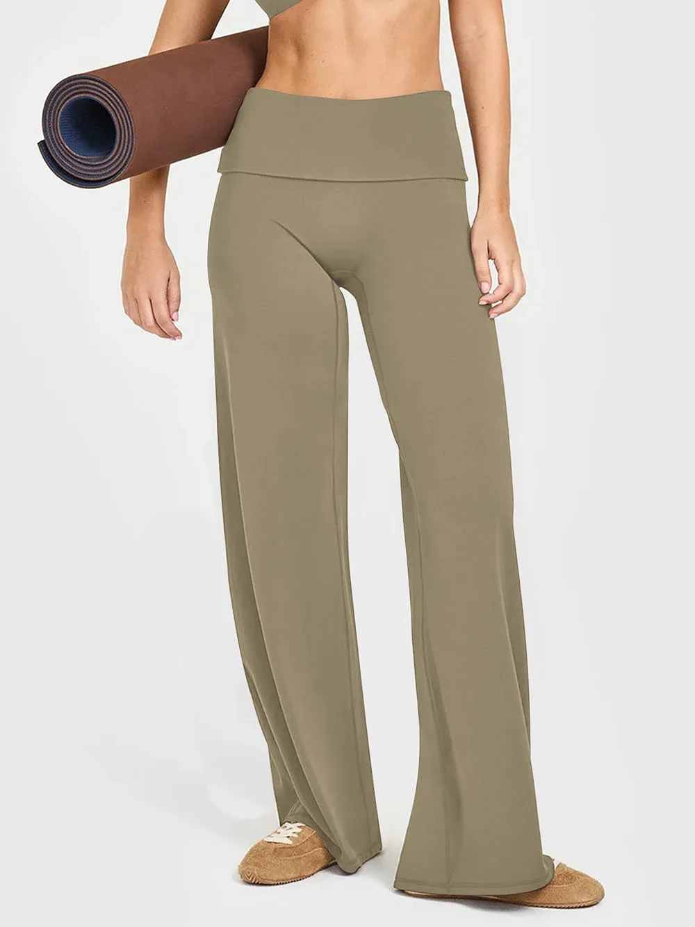 

Women's High-Waisted Straight Leg Trousers Loose Fit Stretch Slimming Yoga Pants For Gym Pilates Outdoor Casual Workout Pants