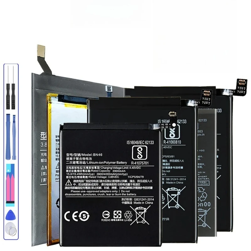 4000mAh BN46 Battery for Xiaomi Redmi Note7 Note8 Bateria + Free Tool