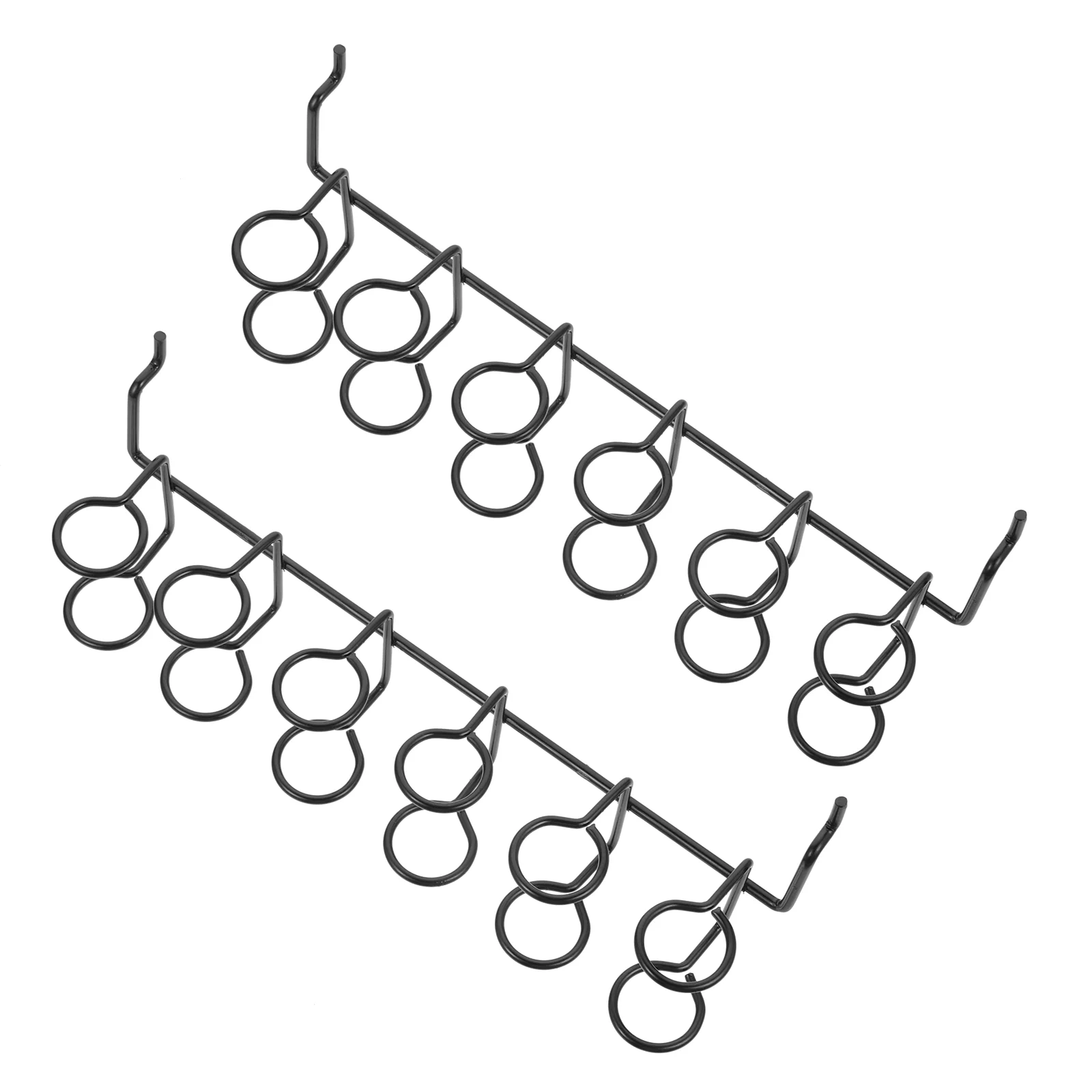 Tablero de clavijas negro, soporte para destornillador, ganchos de herramientas de Metal, organizador de garaje, estantes multianillos, accesorios
