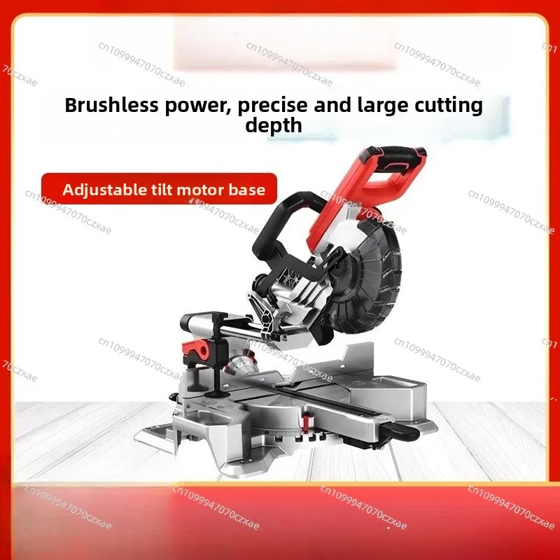 6301 Brushless Cordless Sliding Miter Saw Rechargeable Lithium Bench Saw Multi-Purpose Woodworking Angle Cut Saw