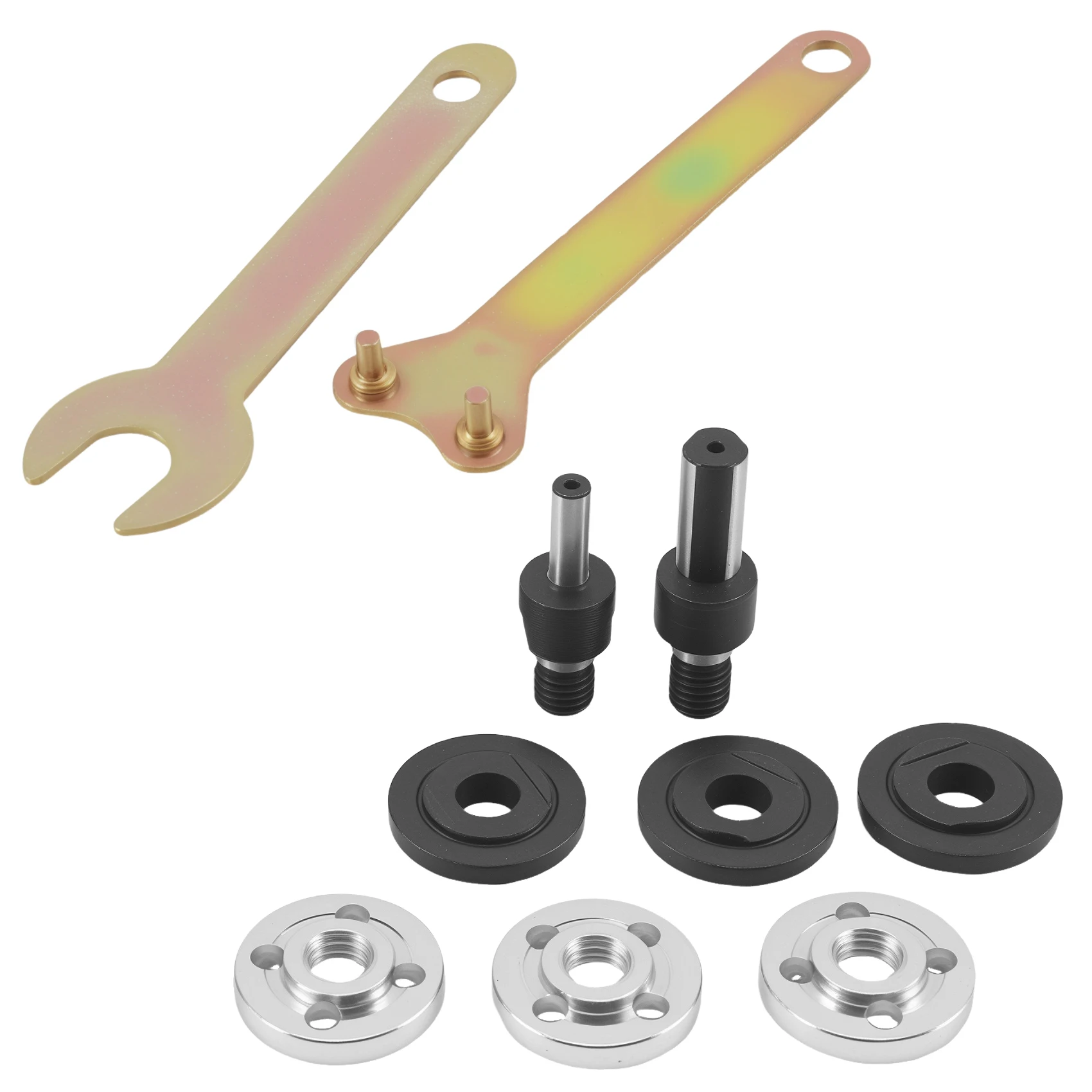 Drill Angle Grinder Adapter with Flange Nut Parts Set,Conversion Tool Drill Angle Grinder Adapter Metal