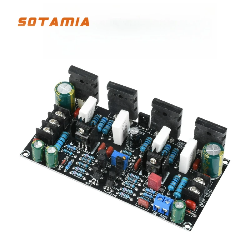 

SOTAMIA 200W Mono Post Stage Power Amplifier Board DC 20V-90V Positive and Negative Dual Voltage Pair Tube Audio Amplifier