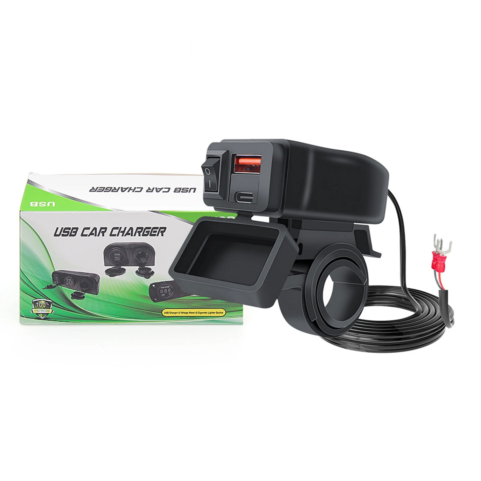 Motorcycle Phone Charger with ON/Off Switch Motorcycle Fast Charger Motorcycle Accessories for Phone Tablet GPS Etc