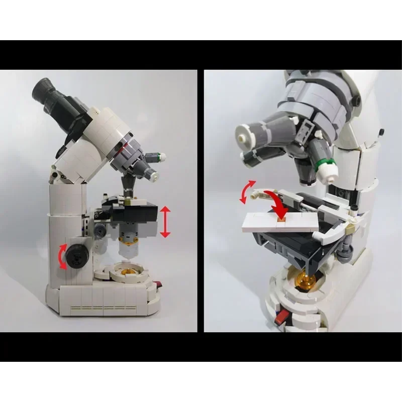 

New White MOC-146314 Microbial Amplifier Composite Microscope Assembly Building Block Model 1320 Parts Kids Birthday Toy Gift