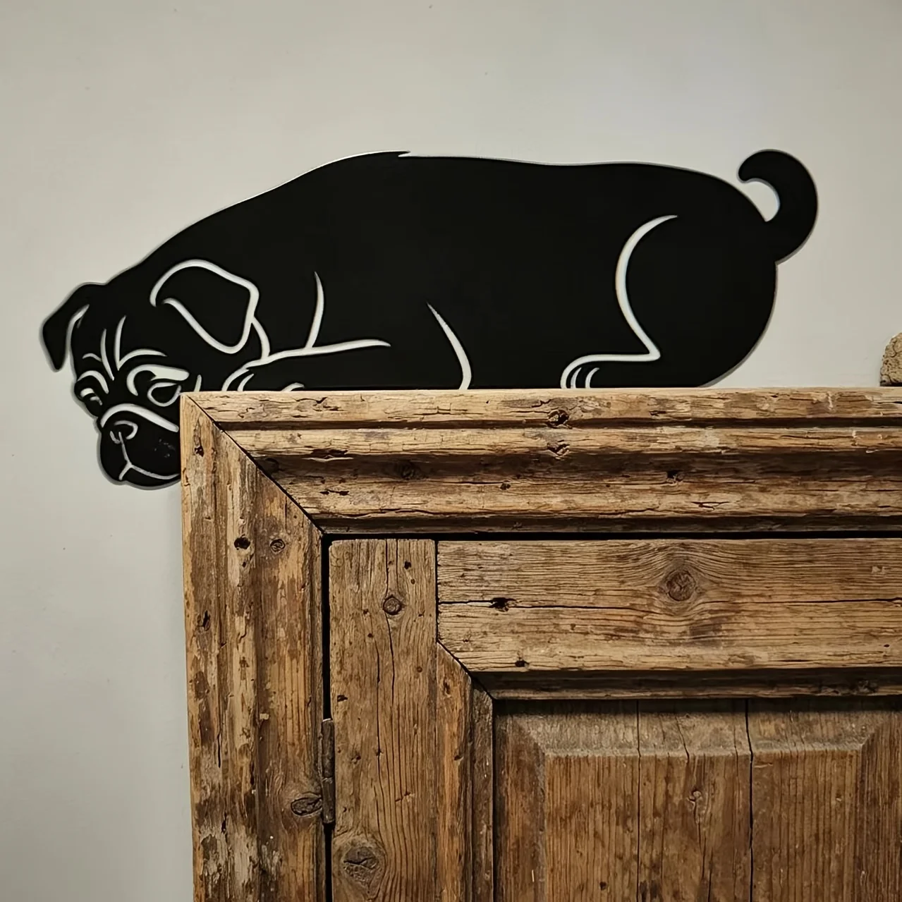 CIFBUY Belgian Malinois Metal Wall Art Iron Curious Dog Decor for Home Living Room Bedroom Gift Rustic Vintage Wall Decor