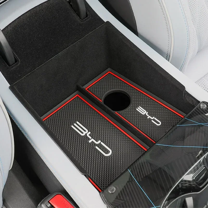 

New! For BYD Seal EV 2022-2024 Car Storage Box Central Armrest Car Interior Black ABS Storage Box