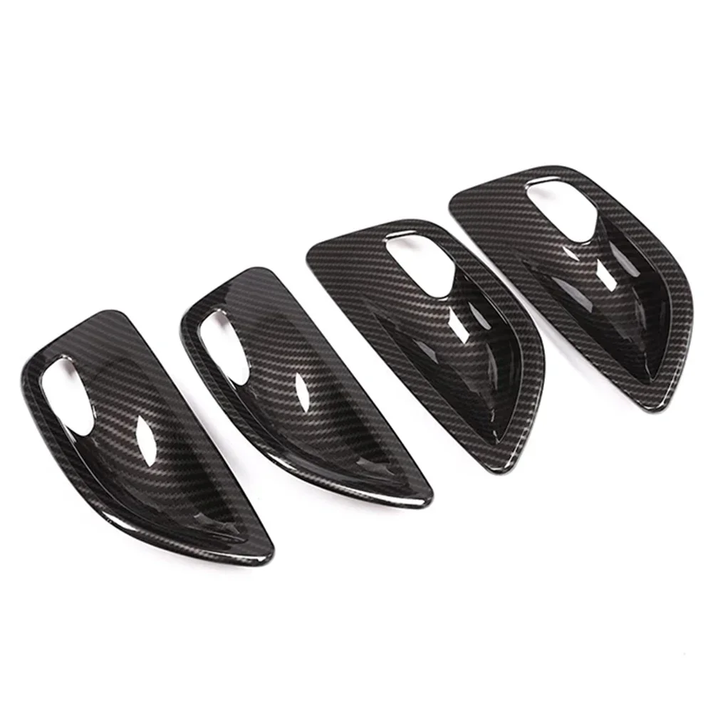 

Car Door Handle Bowl Cover Carbon Fiber Door Handle Trim Car Interior Enhancement Scratch-resistant Carbon Fiber Style