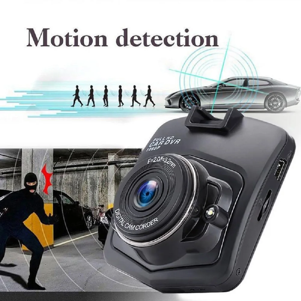 1080P LCD Car DVR Camera IR Night Vision Video Driving Camcorder Recorder Shooting Angle 170° HD Camera G-Sensor Dashcam