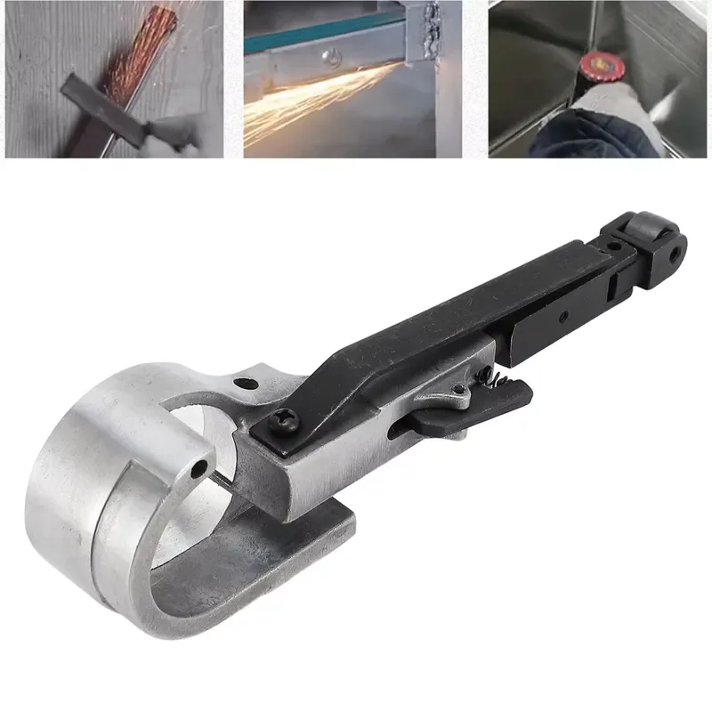 10mm Belt Sander Bracket Steel Angle Grinder Modified Sand Belt Machine Adapter Attachment for Polishing Sanding Finishing