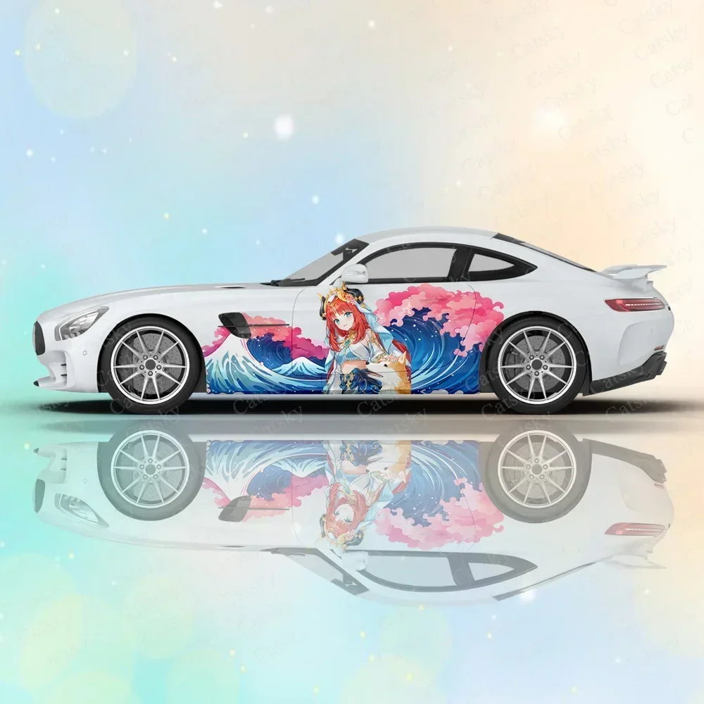 

Наклейки Nilou Genshin Impact аниме для кузова автомобиля, Виниловая наклейка Itasha для автомобиля, боковая наклейка, наклейка для автомобиля, пленка для автомобильного декора