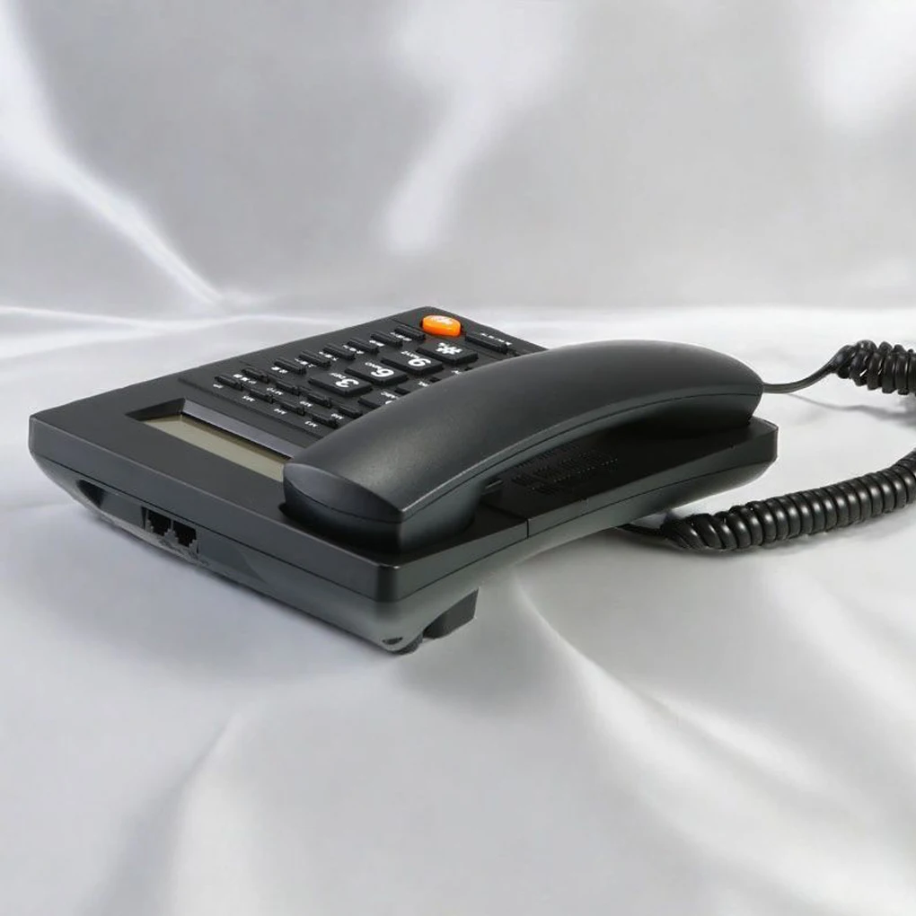 Desk Corded Telephone With Display For Home/Hotel/Office Support Music On Hold Landline Phone Corded