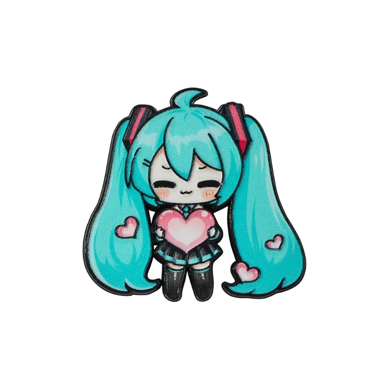 Anime Cartoon Hatsune Miku Badge Q Version Cute Style Creative Alloy Brooch Suitable for Backpack Pen Bag Accessories Decoration view 6