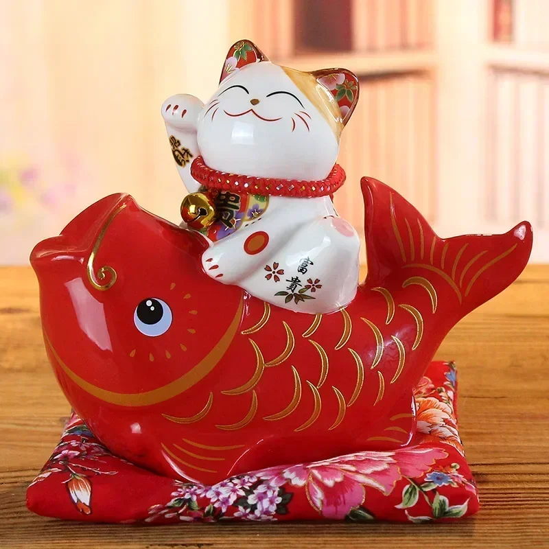 

Fortune cat decoration living room home decoration office decoration piggy bank relocation opening gift year after year