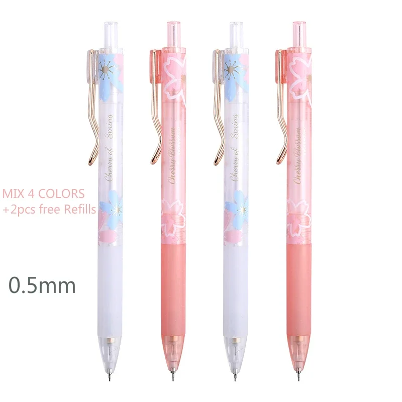 M&G 0.5mm Lovely Sakura Automatic Pencil Kawaii Plastic Mechanical Pencils For Kids Gifts Student Supplies Stationery