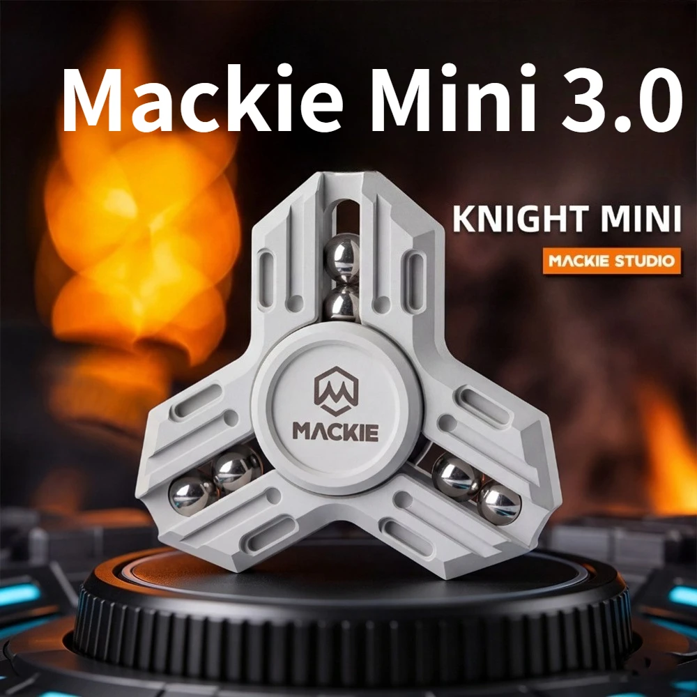 Mackie Mini 3.0 Aluminum Alloy Three-Leaf Buckyball Mechanical Fidget Spinner Decompression Toy