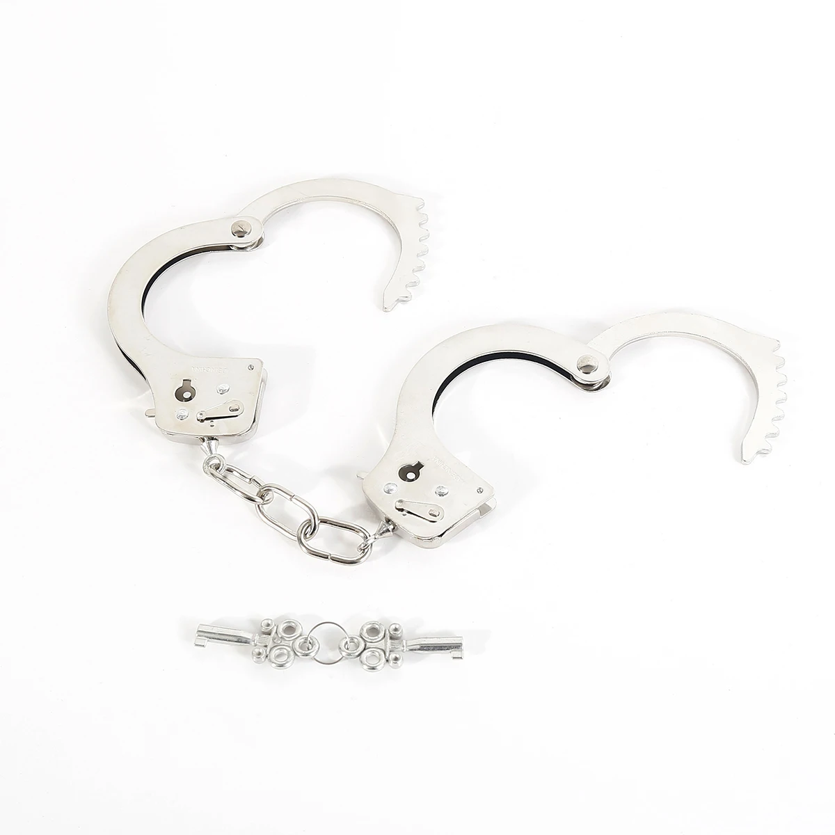 DUTRIEUX Stainless Steel Handcuffs Metal Wrist Ankle Cuffs Bracelet BDSM Bondage Restraints Flirting Props Sex Toys For Couples