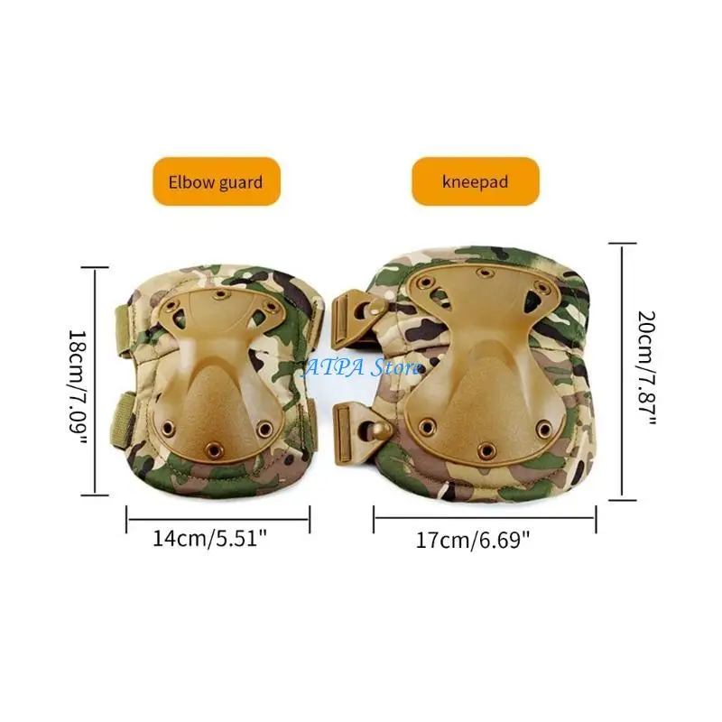 U13C الركبة وسادة الكوع حامي الرياضة في الهواء الطلق الصيد نيباد سلامة الكوع منصات مجموعة