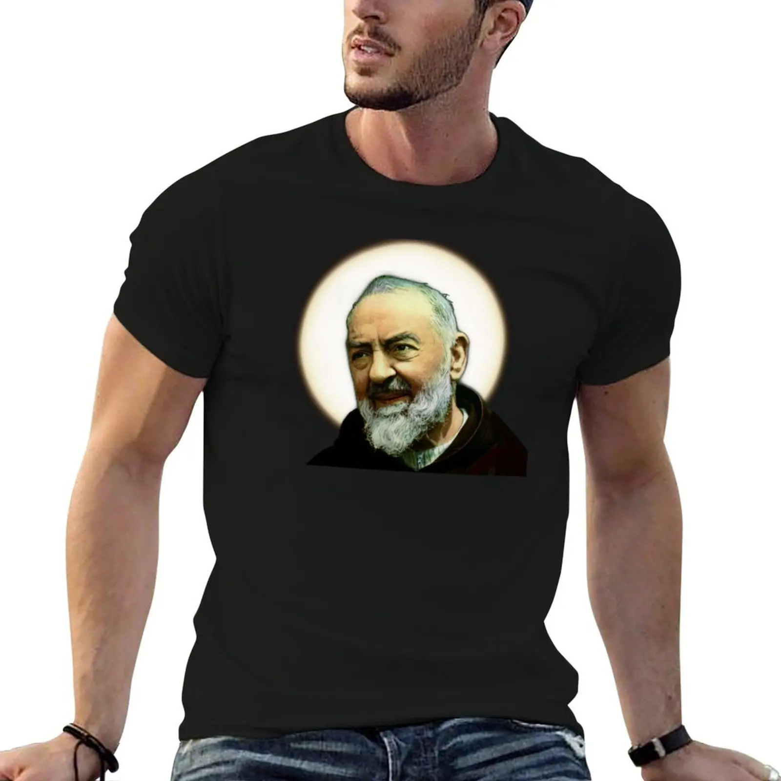

Saint Padre Pio of Pietrelcina T-Shirt funny t shirts cotton man t shirt cotton T-Shirt