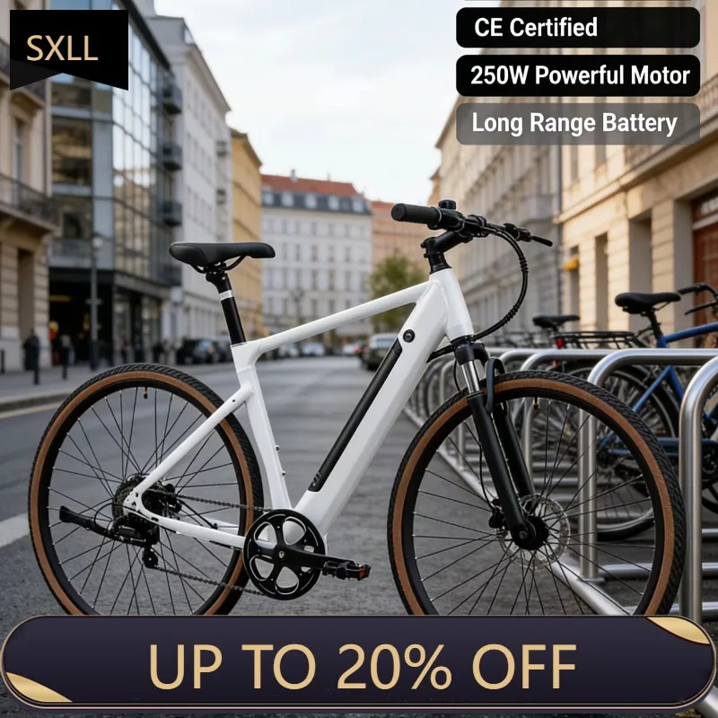 

Электрический велосипед SXLL, 25 миль/ч, электрический горный велосипед с широкими шинами, дисковыми тормозами, высокой скоростью, для пересеченной местности, прочная рама