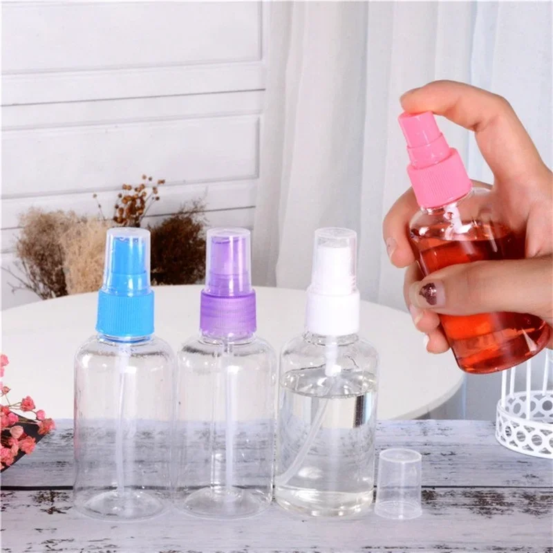 1PC Clear Empty Spray Bottle 30ml 50ml 100ml Plastic Refillable Lotion Cosmetic Container Atomizer Spray Bottle Travel Supplies