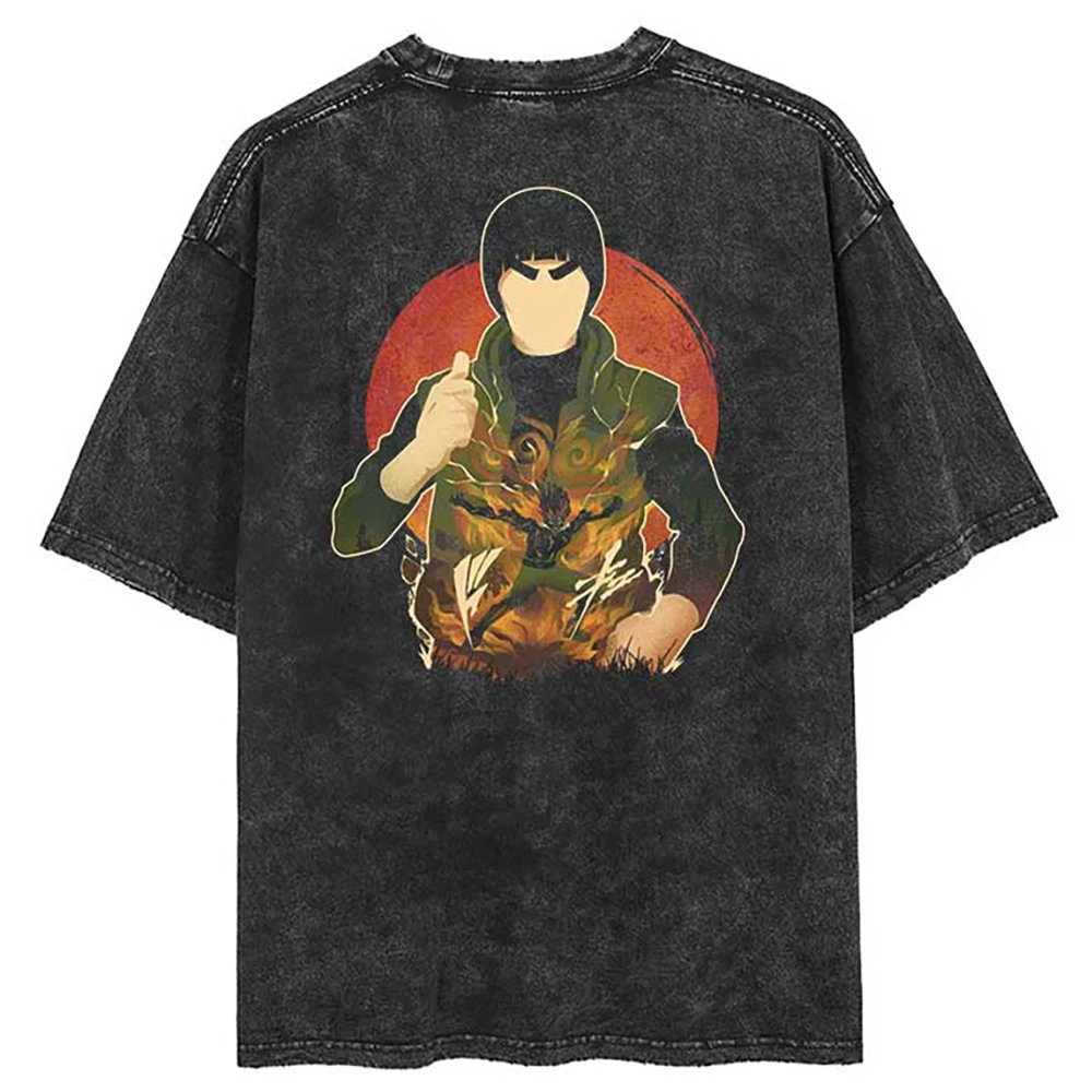 Hip Hop Streetwear T Shirt Japanese Anime Naruto Print T-Shirt Men Harajuku Cotton Tshirt Summer Short Sleeve Tops Tees