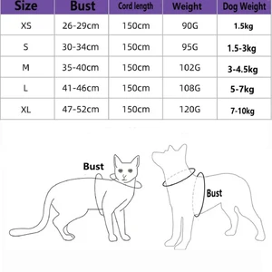 Cat Harness with Leash Set Breathable Summer Mesh Cats Dogs Harness Vest Reflective Pet Cat Chest Straps Kitten Small Dog 12 best sales cat vest - №3