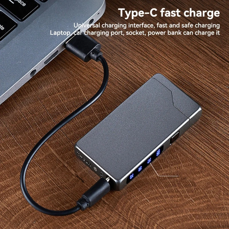 

Electric Lighter Dual Arc Touch Sensor Lighter Type-C Fast Charging Windproof Metal Lighter Men's High-end Gift 2026 New